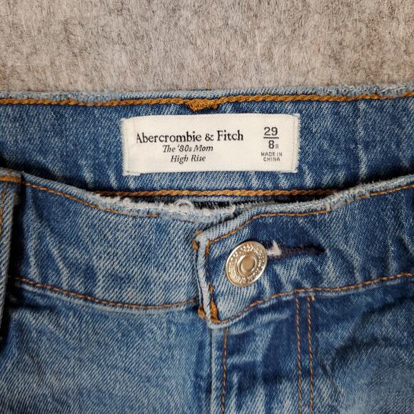 Abercrombie Fitch Jeans Womens 29 / 8 Regular The 80s Mom High Rise Distressed - Picture 4 of 12